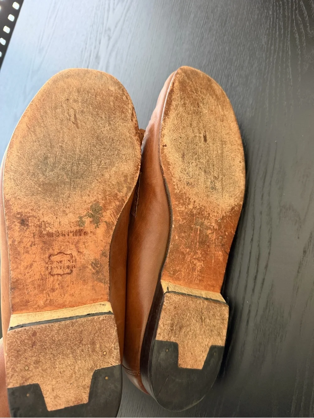 Johnston & Murphy Tan Leather Tassel Kiltie Loafers